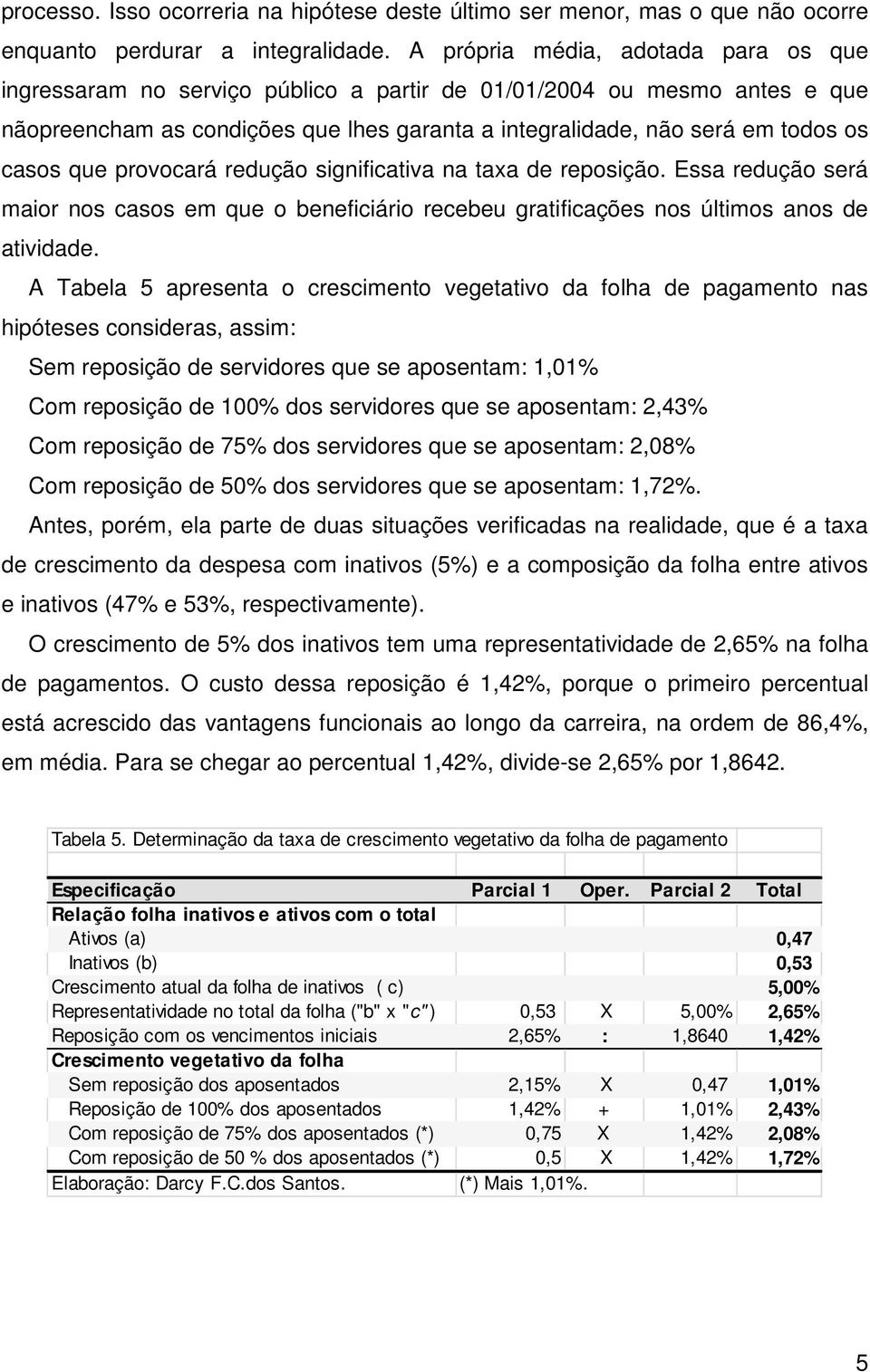 que provocará redução significativa na taxa de reposição. Essa redução será maior nos casos em que o beneficiário recebeu gratificações nos últimos anos de atividade.