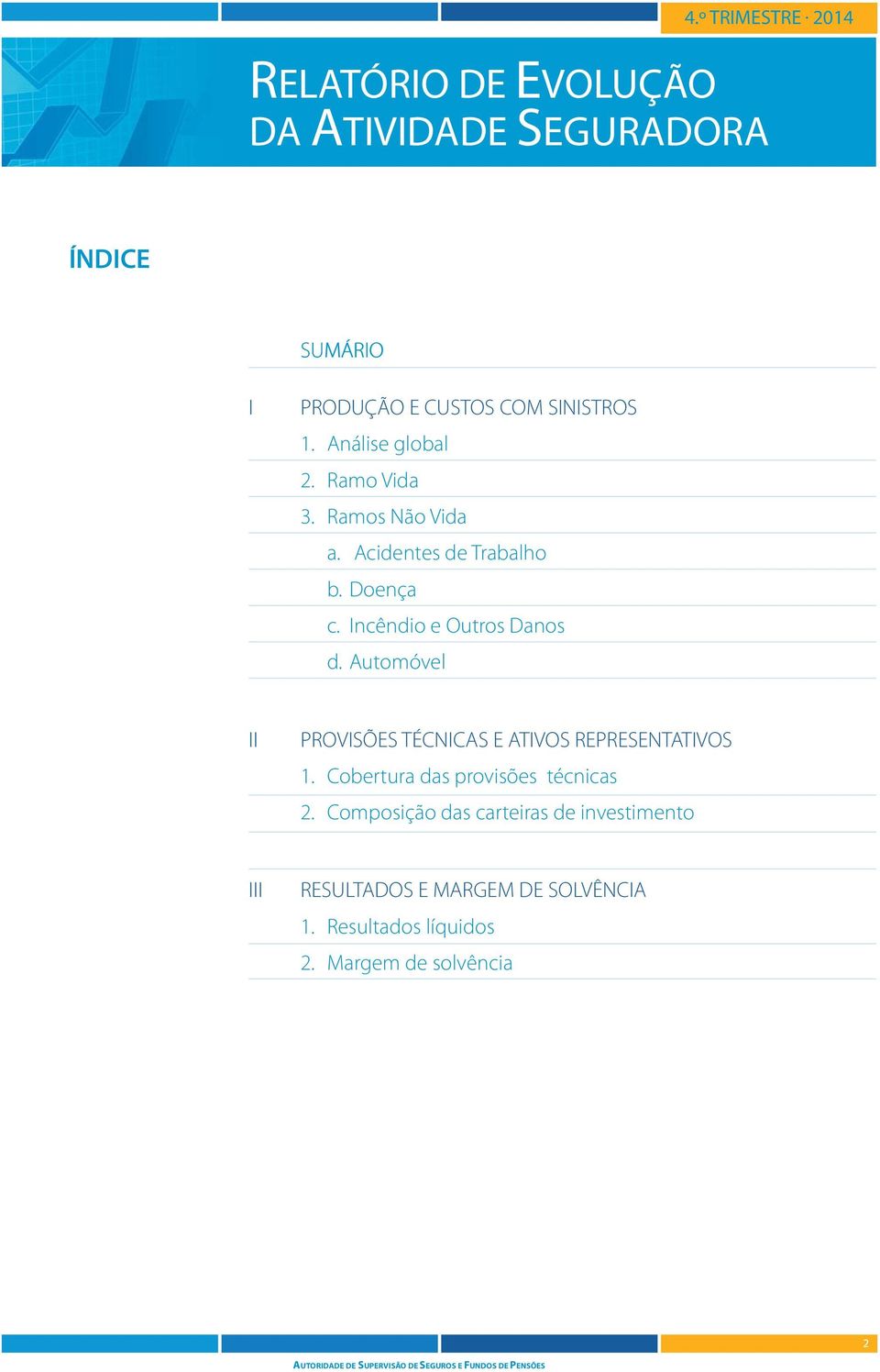 Automóvel II PROVISÕES TÉCNICAS E ATIVOS REPRESENTATIVOS 1. Cobertura das provisões técnicas 2.