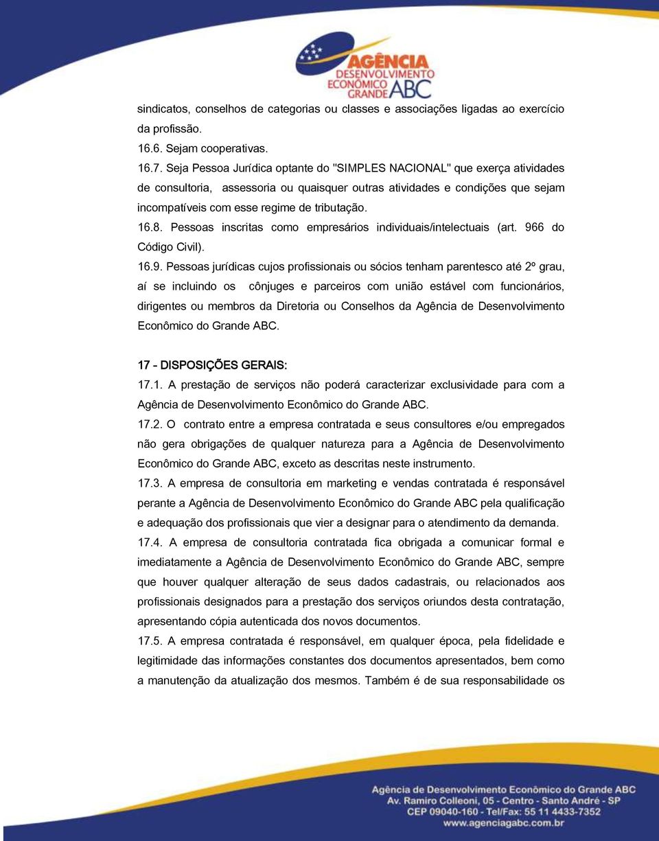 16.8. Pessoas inscritas como empresários individuais/intelectuais (art. 96