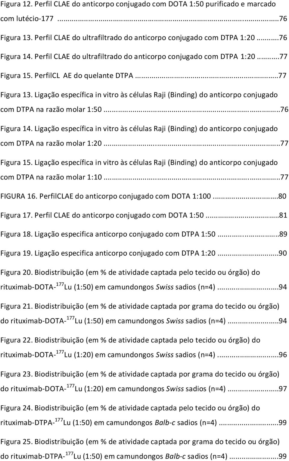 Ligação específica in vitro às células Raji (Binding) do anticorpo conjugado com DTPA na razão molar 1:50...76 Figura 14.