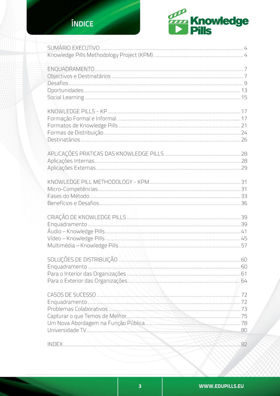 ..28 Aplicações Internas...28 Aplicações Externas...29 KNOWLEDGE PILL METHODOLOGY - KPM...31 Micro-Competências...31 Fases do Método...33 Benefícios e Desafios...36 CRIAÇÃO DE KNOWLEDGE PILLS.