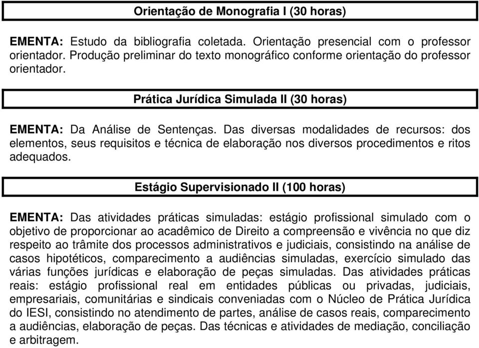 Das diversas modalidades de recursos: dos elementos, seus requisitos e técnica de elaboração nos diversos procedimentos e ritos adequados.