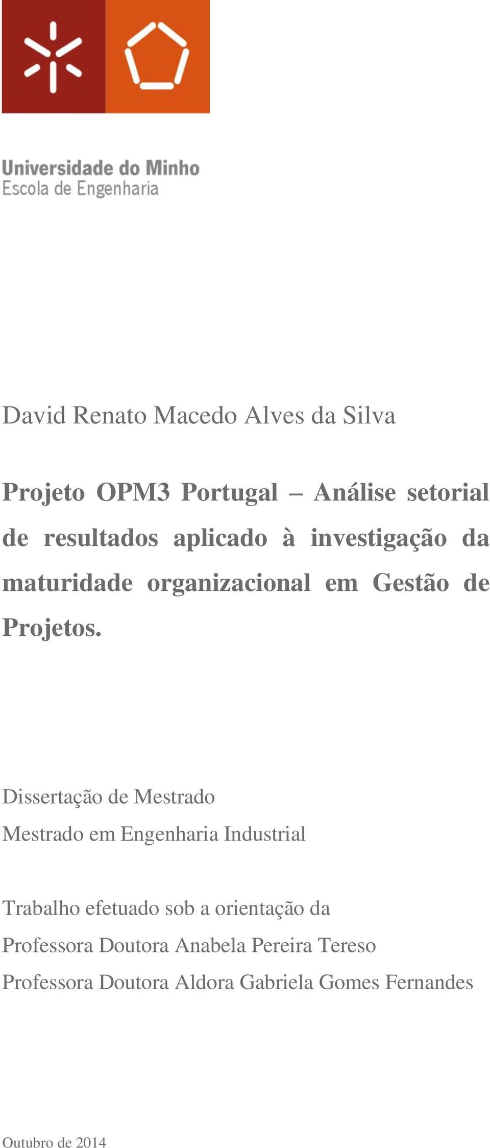 Dissertação de Mestrado Mestrado em Engenharia Industrial Trabalho efetuado sob a