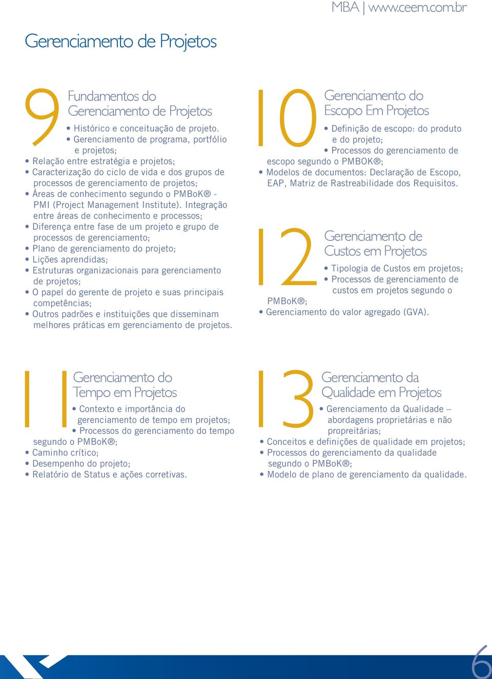 segundo o PMBoK - PMI (Project Management Institute).