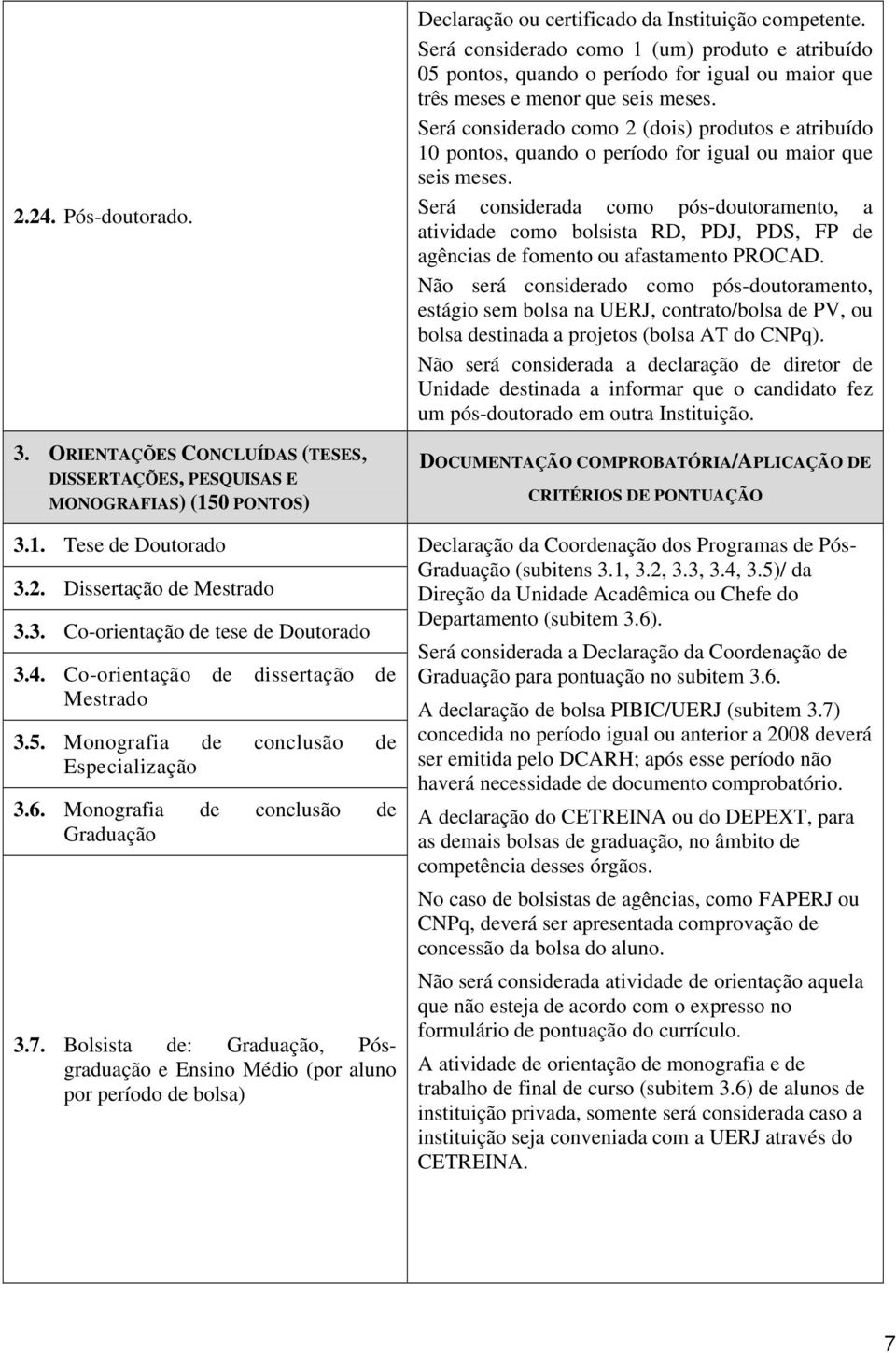 Bolsista de: Graduação, Pósgraduação e Ensino Médio (por aluno por período de bolsa) Declaração ou certificado da Instituição competente.