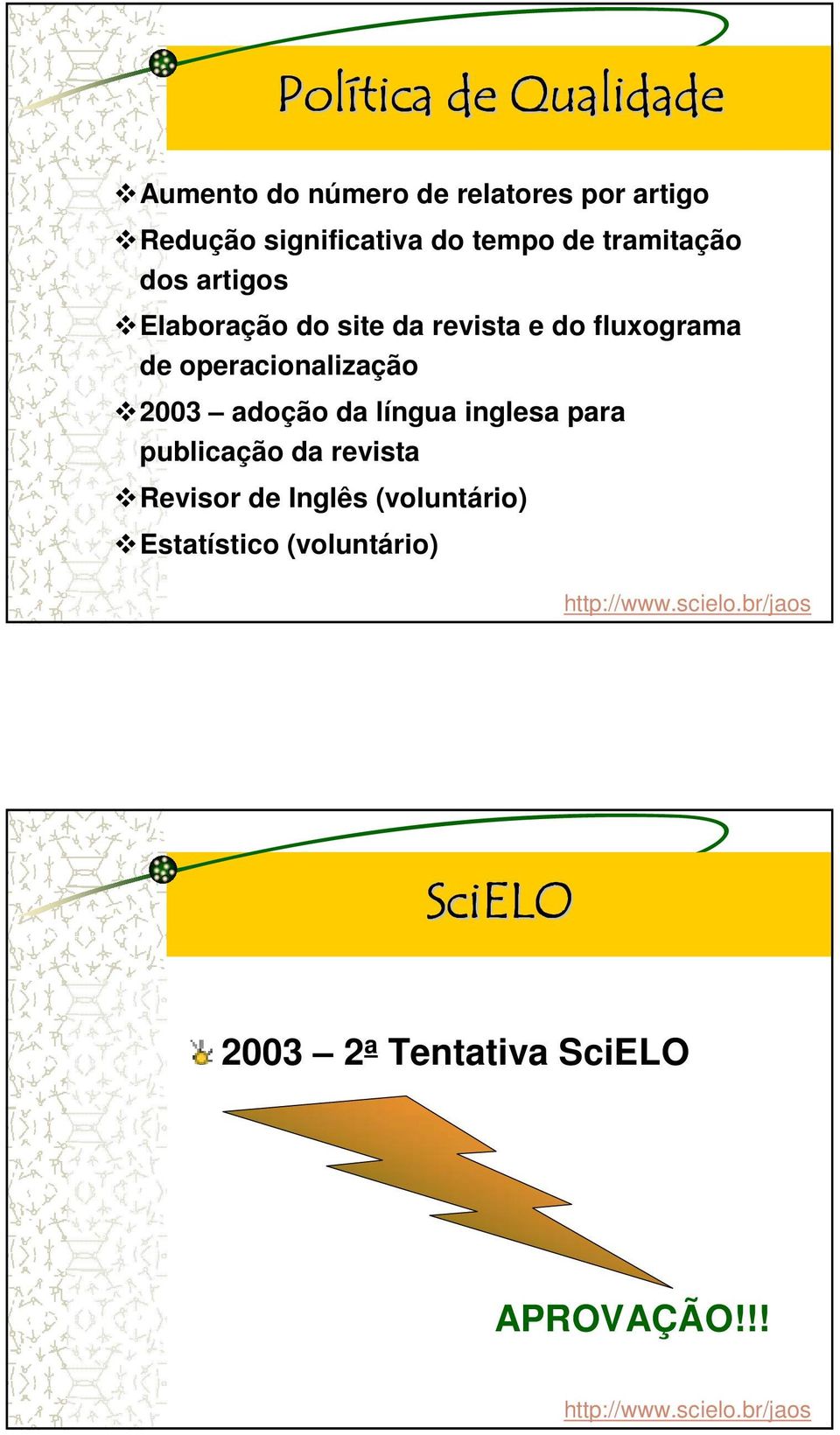operacionalização 2003 adoção da língua inglesa para publicação da revista Revisor de