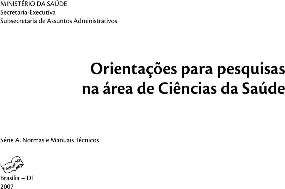 Orientações para pesquisas na área de Ciências