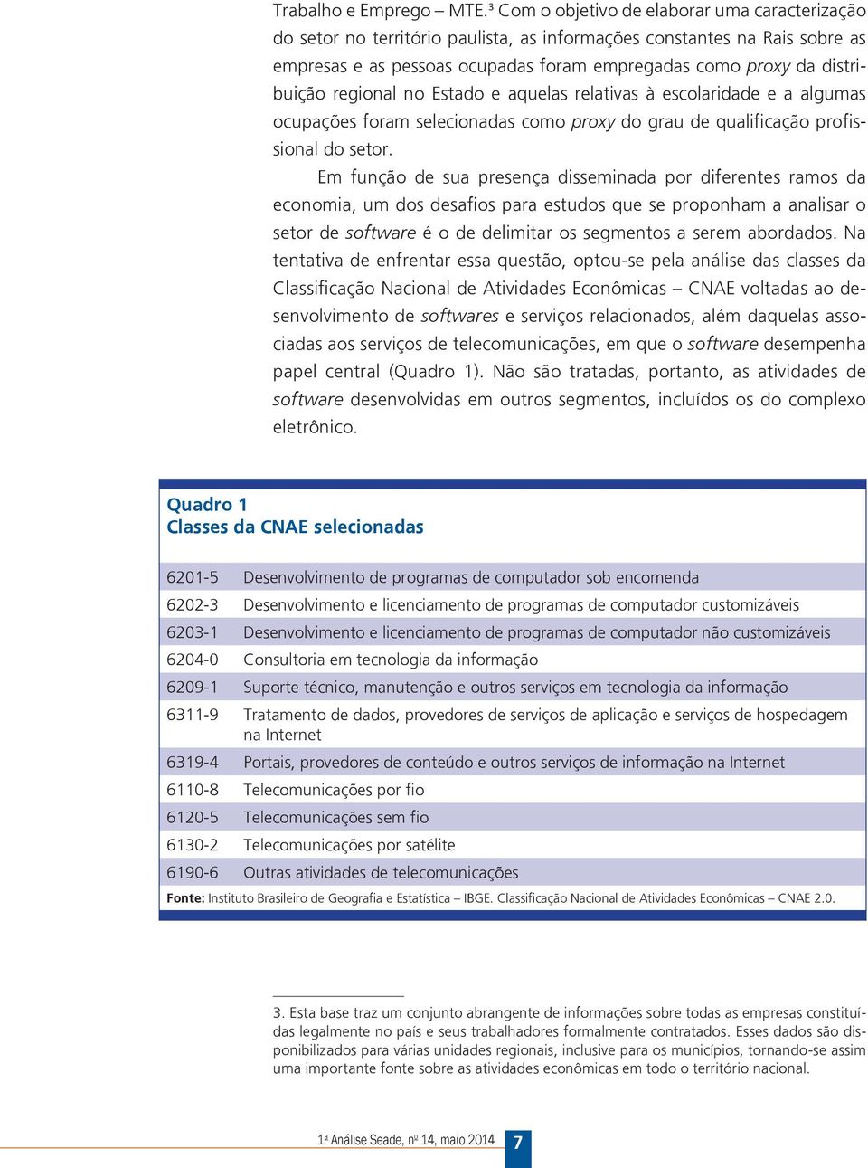 regional no Estado e aquelas relativas à escolaridade e a algumas ocupações foram selecionadas como proxy do grau de qualificação profissional do setor.