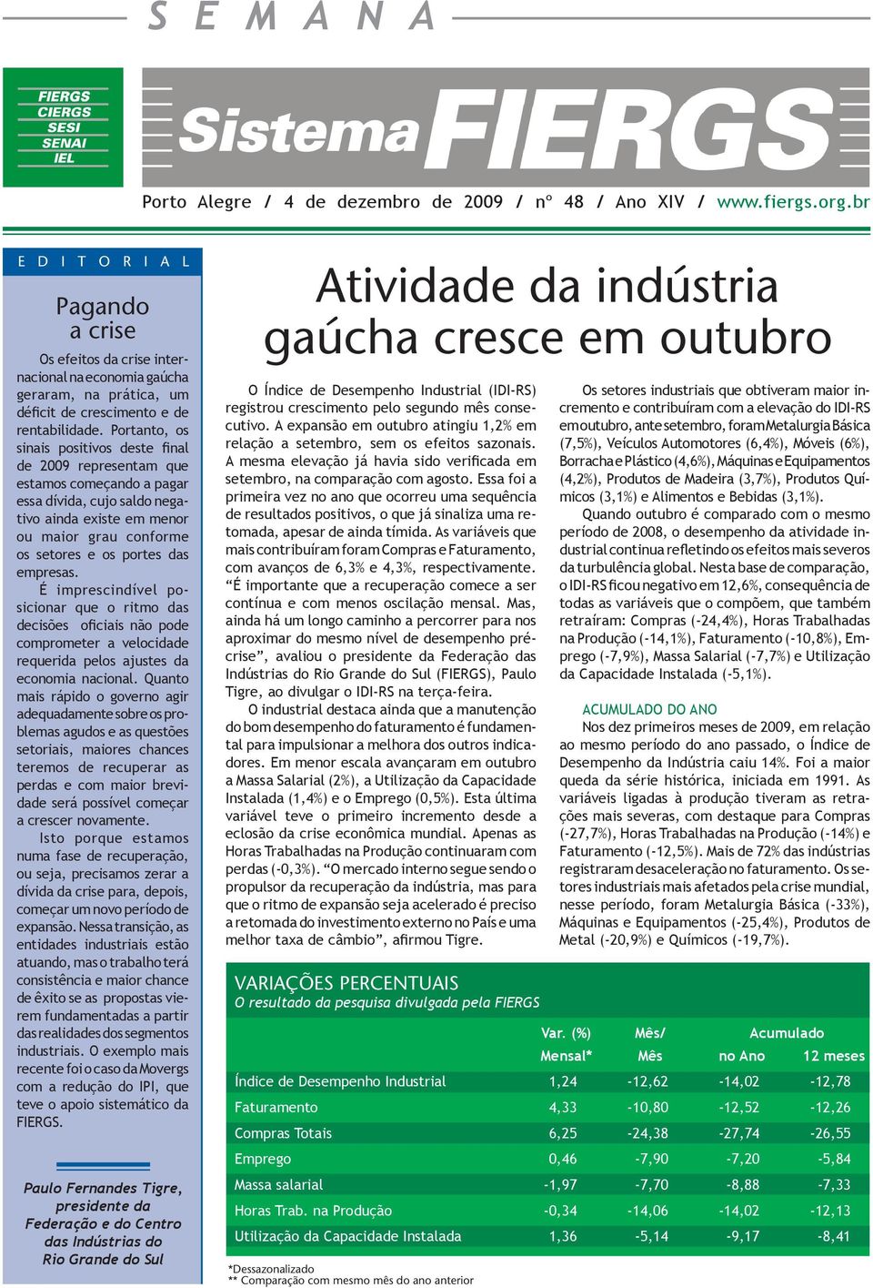 Portanto, os sinais positivos deste final de 2009 representam que estamos começando a pagar essa dívida, cujo saldo negativo ainda existe em menor ou maior grau conforme os setores e os portes das