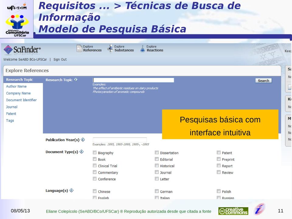 Pesquisa Básica Pesquisas básica com interface