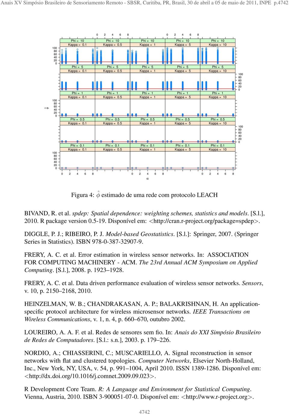 spdep: Spatial dependence: weighting schemes, statistics and models. [S.l.], 1. R package version.5-19. Disponível em: <http://cran.r-project.org/package=spdep>. DIGGLE, P. J.