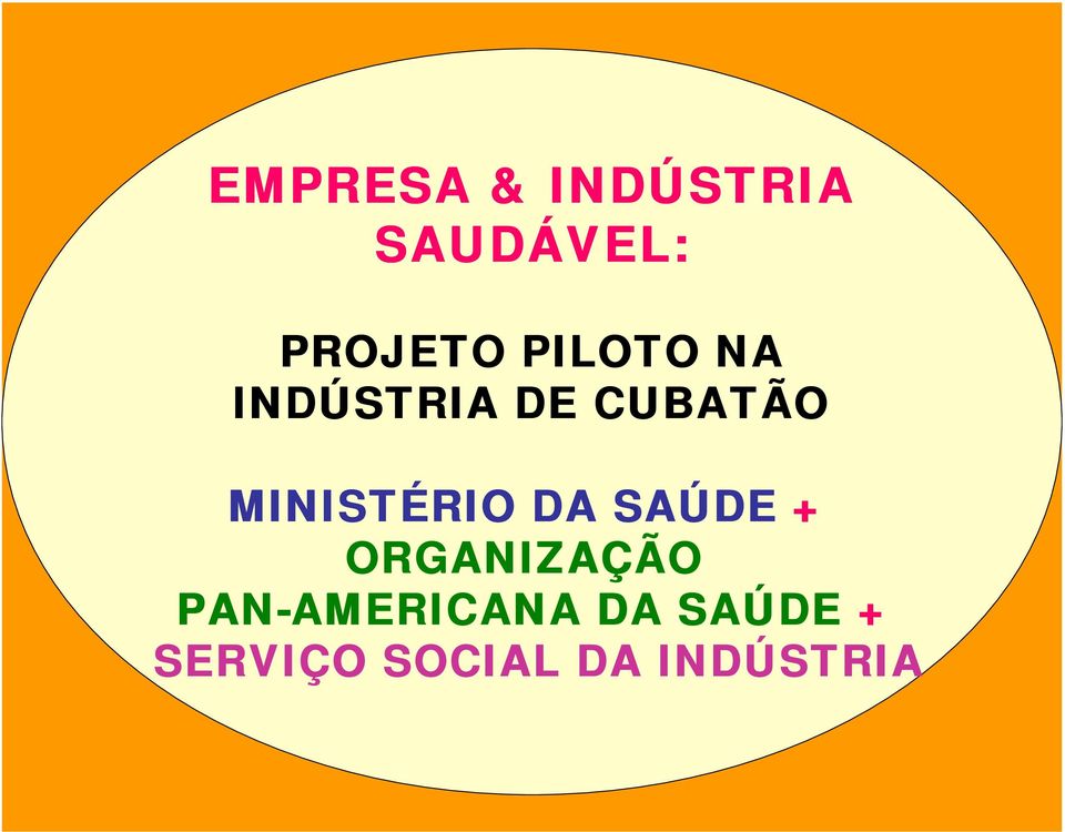 MINISTÉRIO DA SAÚDE + ORGANIZAÇÃO