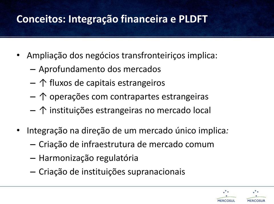 estrangeiras instituições estrangeiras no mercado local Integração na direção de um mercado único