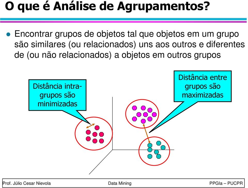 relacionados) uns aos outros e diferentes