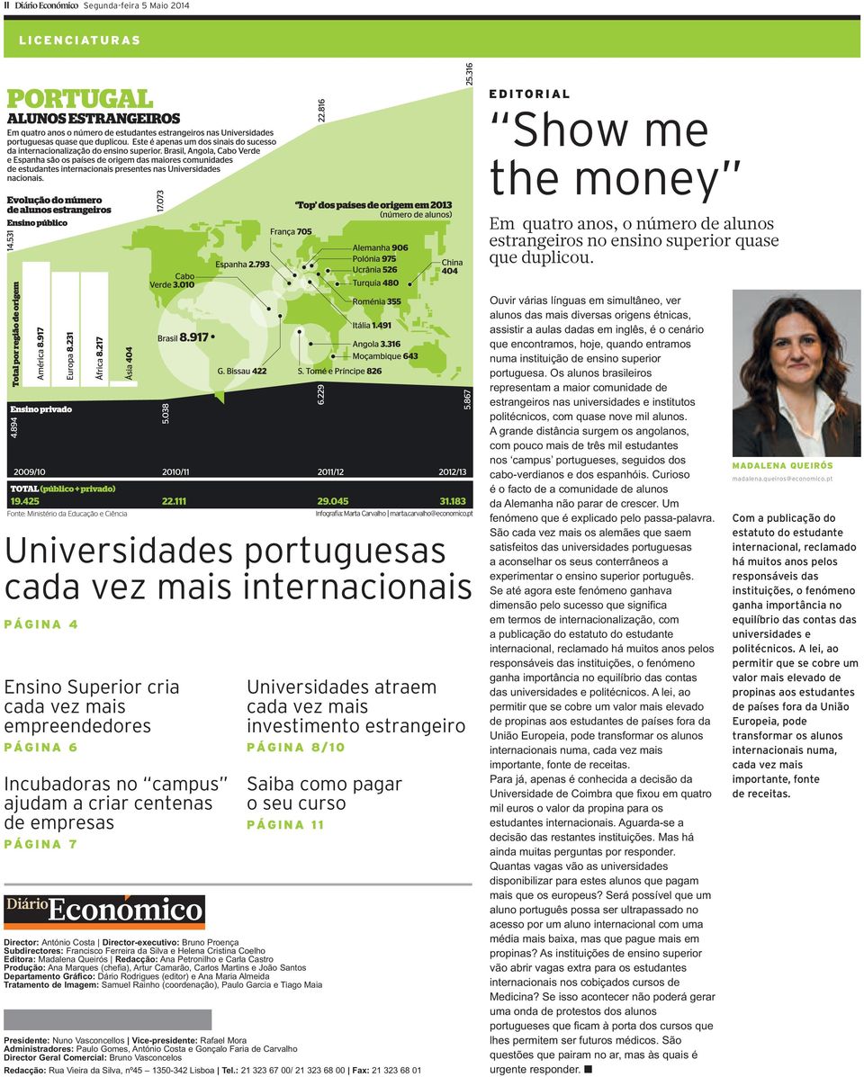 pt Universidades portuguesas cada vez mais internacionais PÁGINA 4 Ensino Superior cria cada vez mais empreendedores PÁGINA 6 Incubadoras no campus ajudam a criar centenas de empresas PÁGINA 7