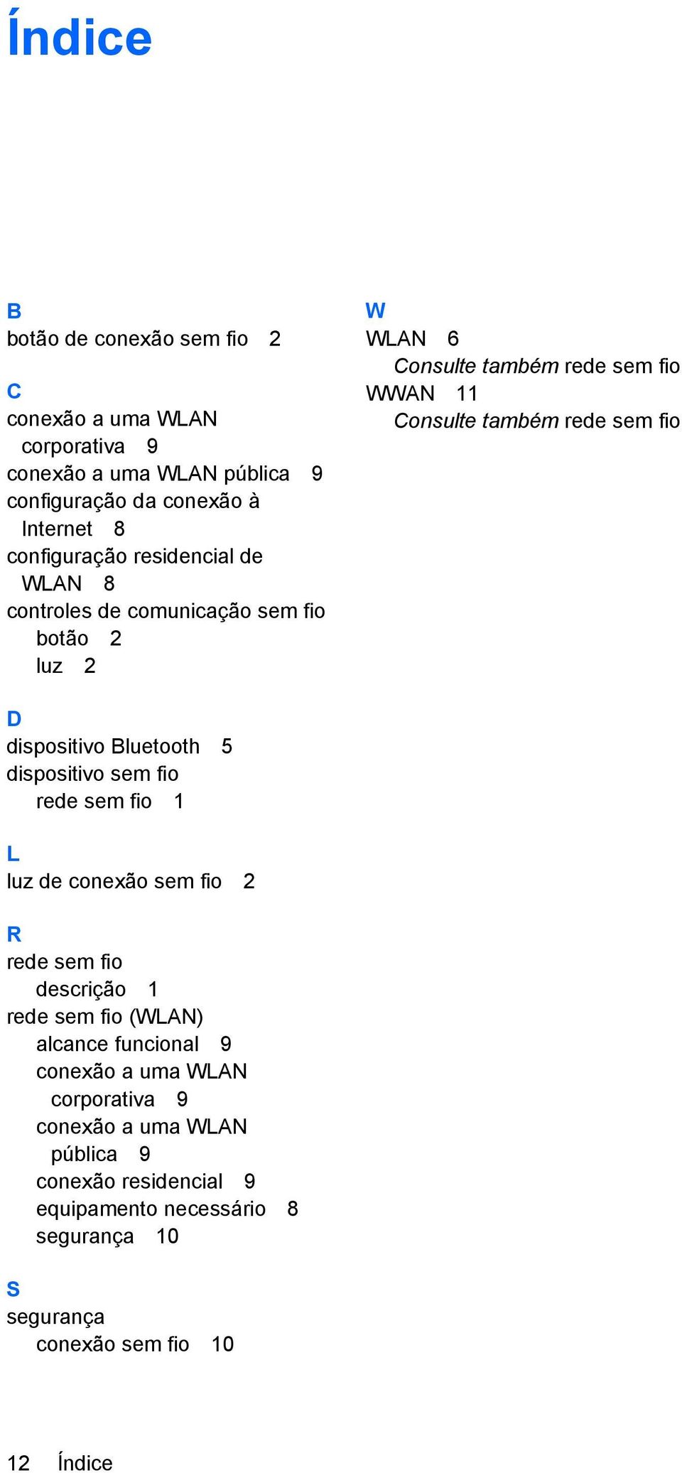 dispositivo Bluetooth 5 dispositivo sem fio rede sem fio 1 L luz de conexão sem fio 2 R rede sem fio descrição 1 rede sem fio (WLAN) alcance funcional 9