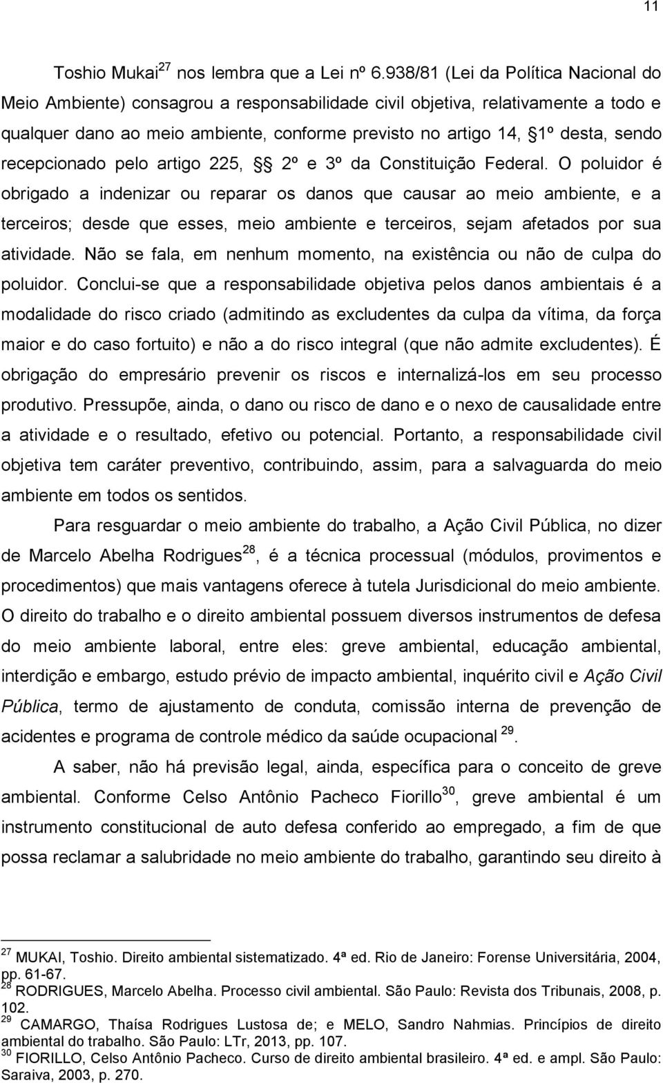 recepcionado pelo artigo 225, 2º e 3º da Constituição Federal.