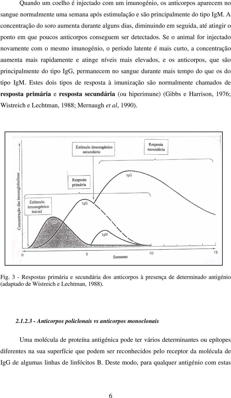 Se o animal for injectado novamente com o mesmo imunogénio, o período latente é mais curto, a concentração aumenta mais rapidamente e atinge níveis mais elevados, e os anticorpos, que são