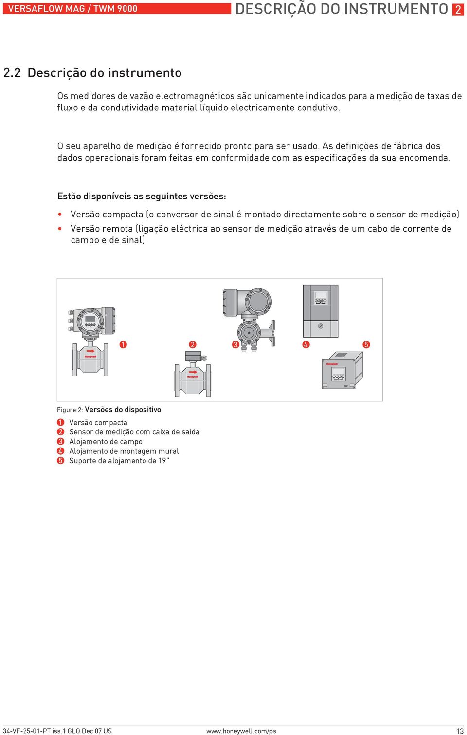 O seu aparelho de medição é fornecido pronto para ser usado. As definições de fábrica dos dados operacionais foram feitas em conformidade com as especificações da sua encomenda.