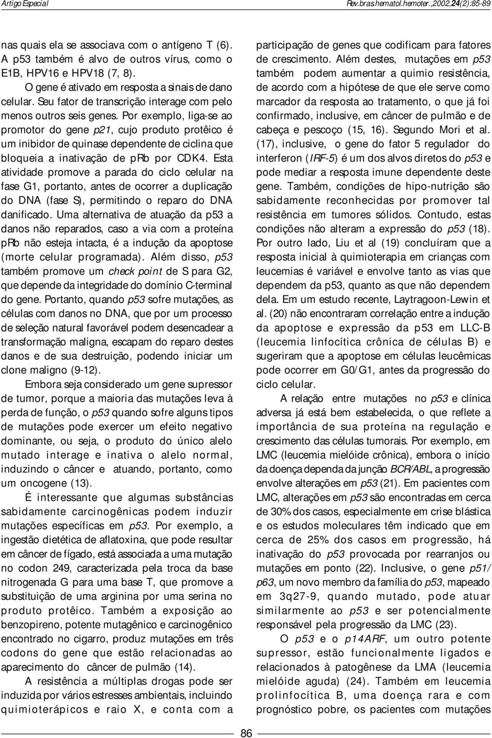 Por exemplo, liga-se ao promotor do gene p21, cujo produto protêico é um inibidor de quinase dependente de ciclina que bloqueia a inativação de prb por CDK4.