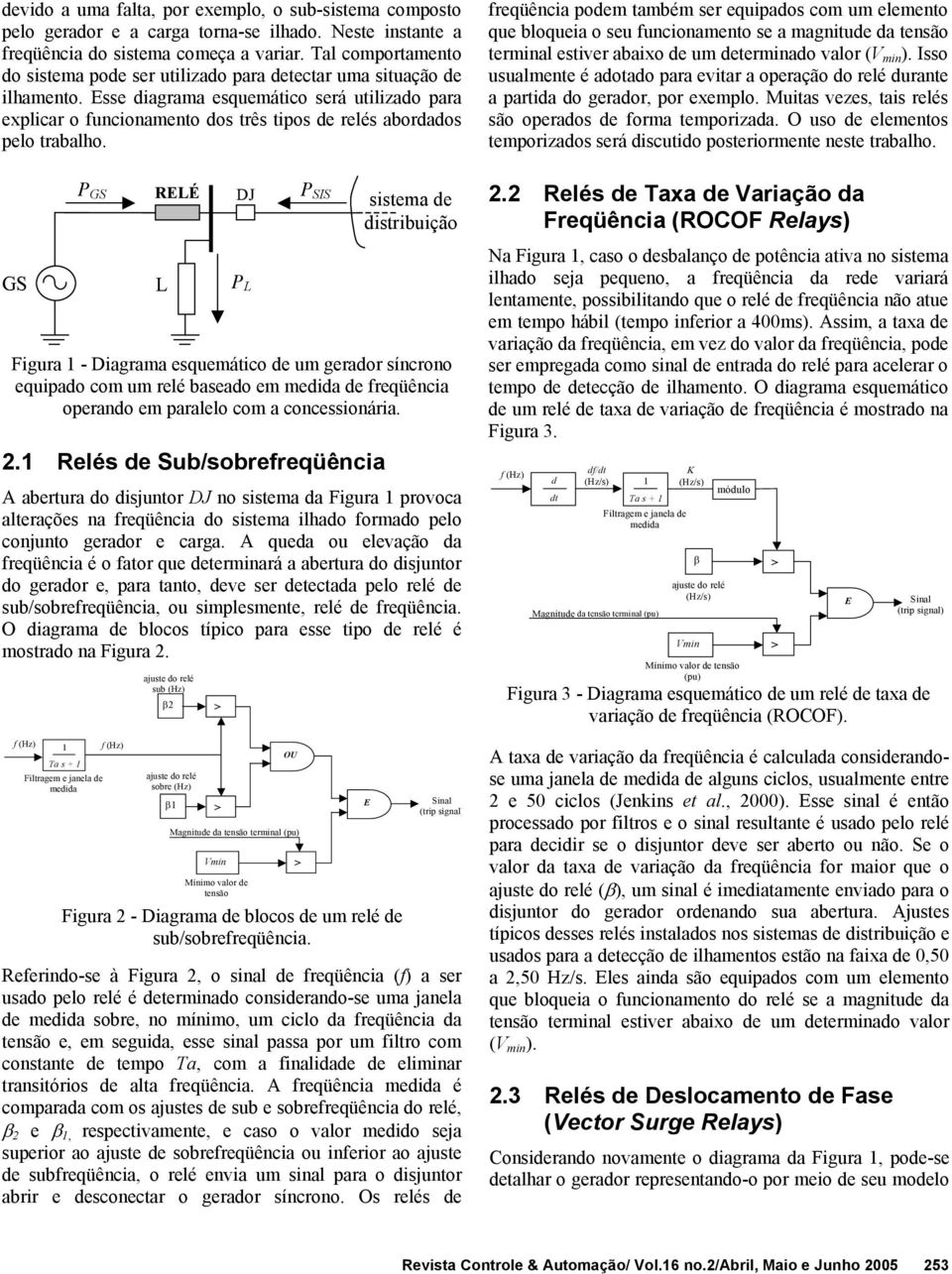 Esse diagrama esquemático será utilizado para explicar o funcionamento dos três tipos de relés abordados pelo trabalho. GS P GS RELÉ L 2.