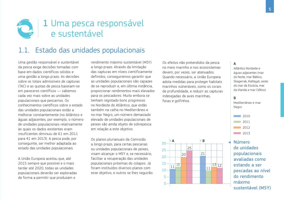 Os conhecimentos científicos sobre o estado das unidades populacionais estão a melhorar constantemente (no Atlântico e águas adjacentes, por exemplo, o número de unidades populacionais relativamente