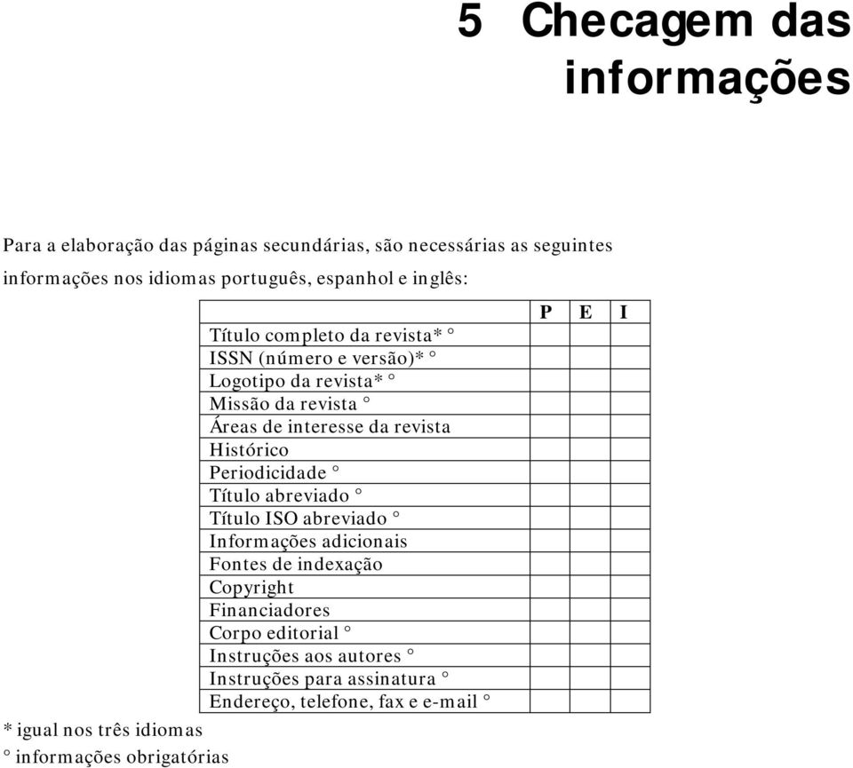 Histórico Periodicidade Título abreviado Título ISO abreviado Informações adicionais Fontes de indexação Copyright Financiadores Corpo