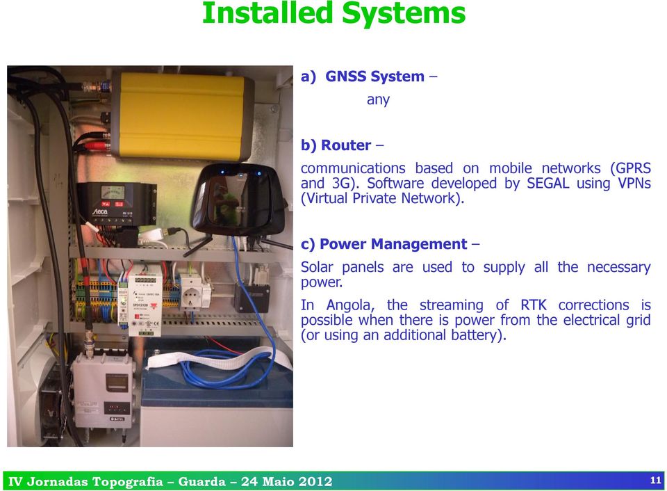 c) Power Management Solar panels are used to supply all the necessary power.