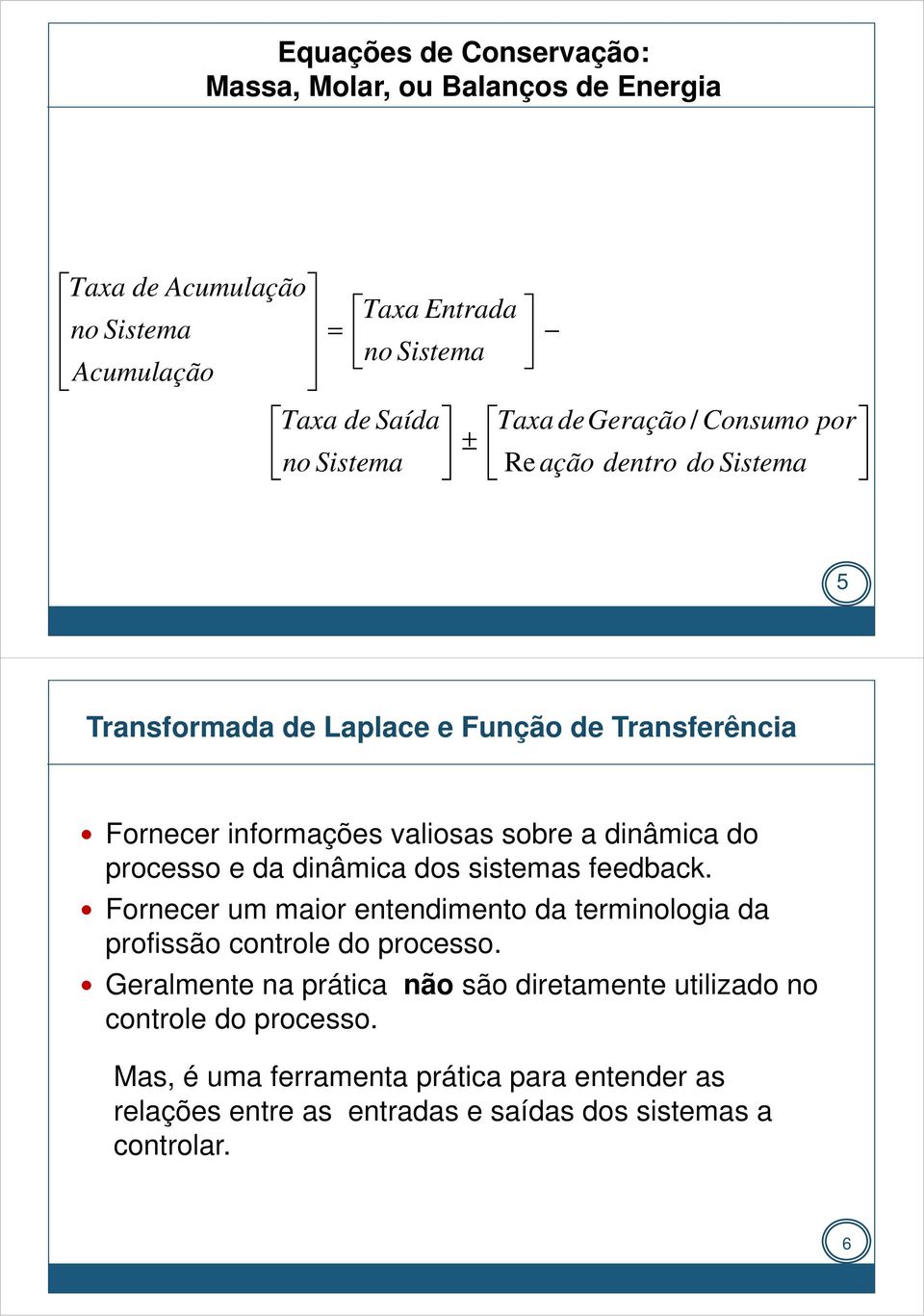 d dinâmi do item feedbk. Forneer um mior entendimento d terminologi d profião ontrole do proeo.