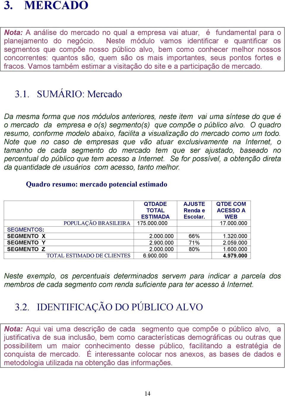 fracos. Vamos também estimar a visitação do site e a participação de mercado. 3.1.