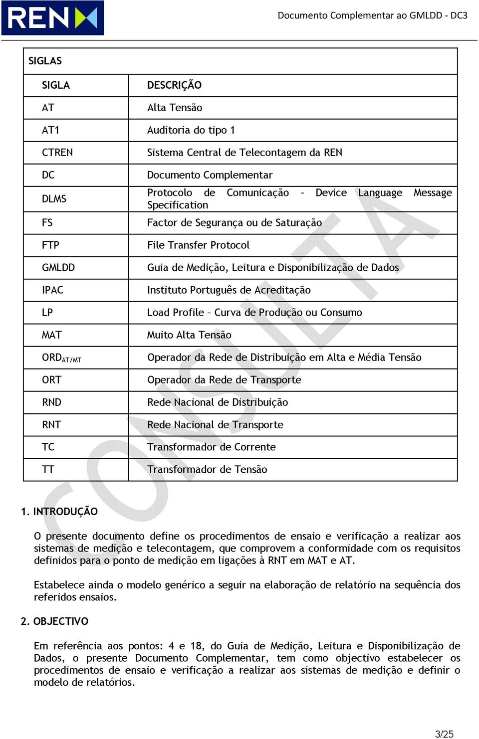 Acreditação Load Profile Curva de Produção ou Consumo Muito Alta Tensão Operador da Rede de Distribuição em Alta e Média Tensão Operador da Rede de Transporte Rede Nacional de Distribuição Rede