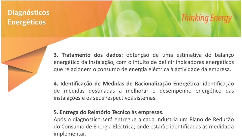 consumo de energia eléctrica à actividade da empresa. 4.