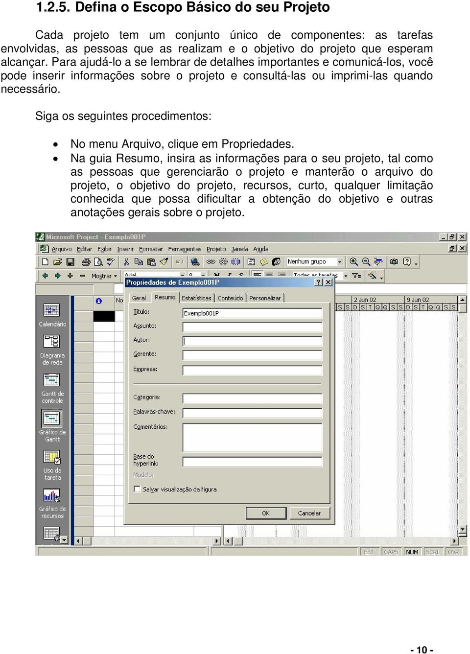 alcançar. Para ajudá-lo a se lembrar de detalhes importantes e comunicá-los, você pode inserir informações sobre o projeto e consultá-las ou imprimi-las quando necessário.