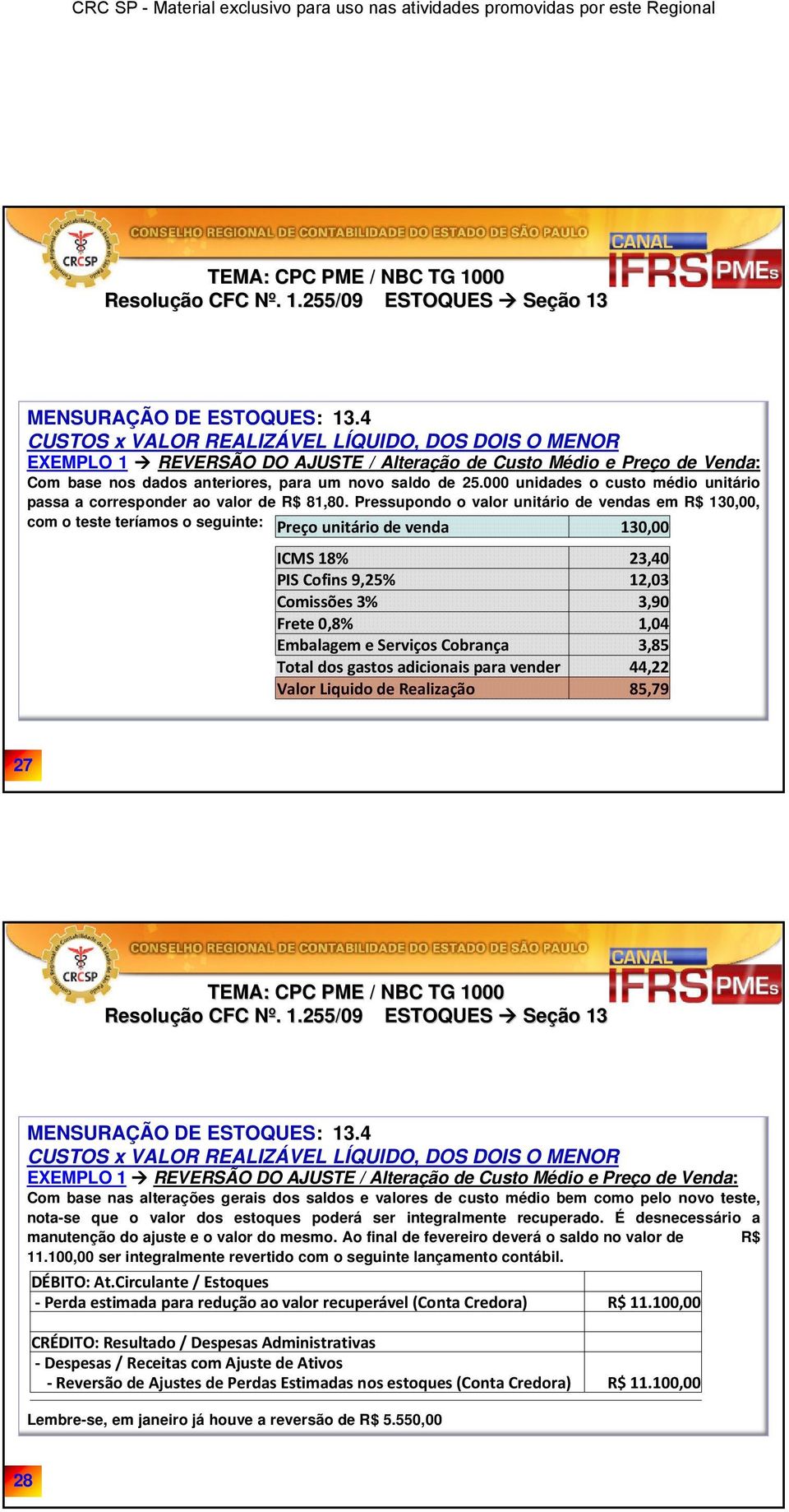 000 unidades o custo médio unitário passa a corresponder ao valor de R$ 81,80.