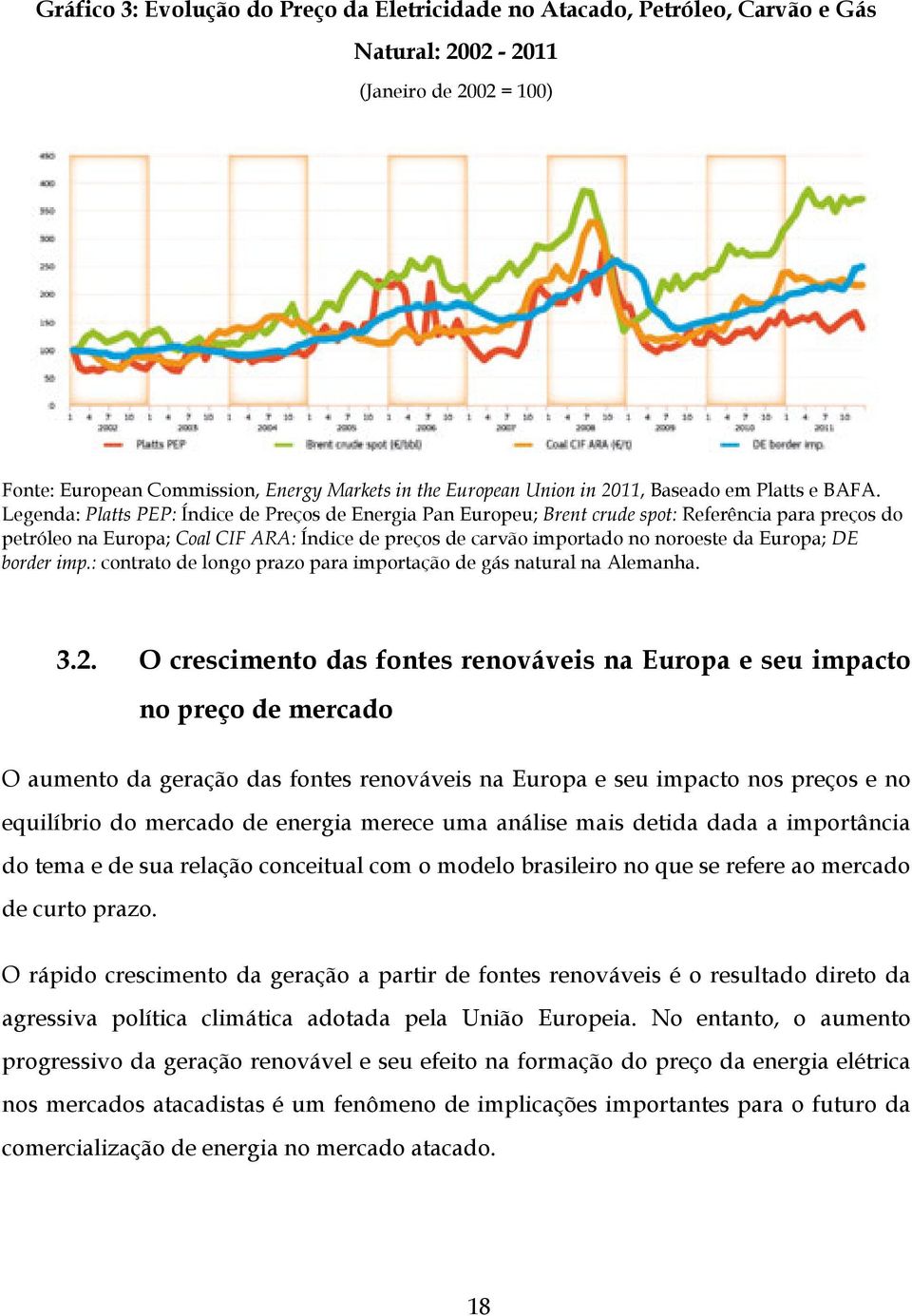 Legenda: Platts PEP: Índice de Preços de Energia Pan Europeu; Brent crude spot: Referência para preços do petróleo na Europa; Coal CIF ARA: Índice de preços de carvão importado no noroeste da Europa;