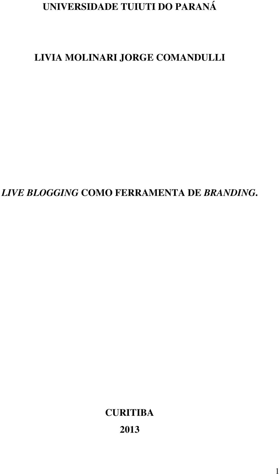 COMANDULLI LIVE BLOGGING COMO