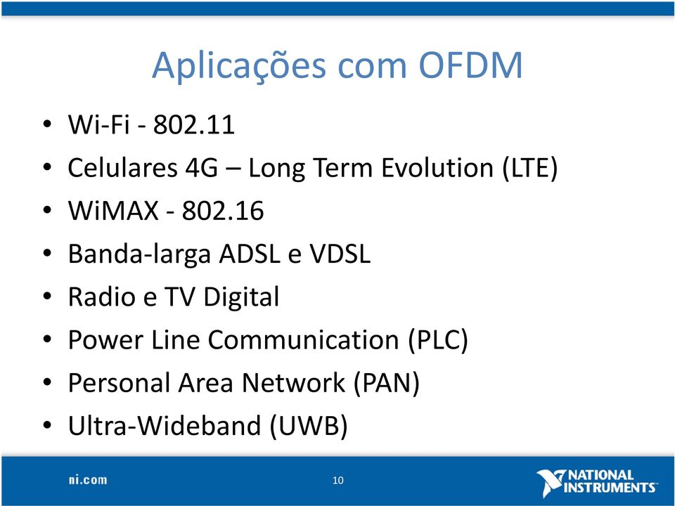 16 Banda-larga ADSL e VDSL Radio e TV Digital Power