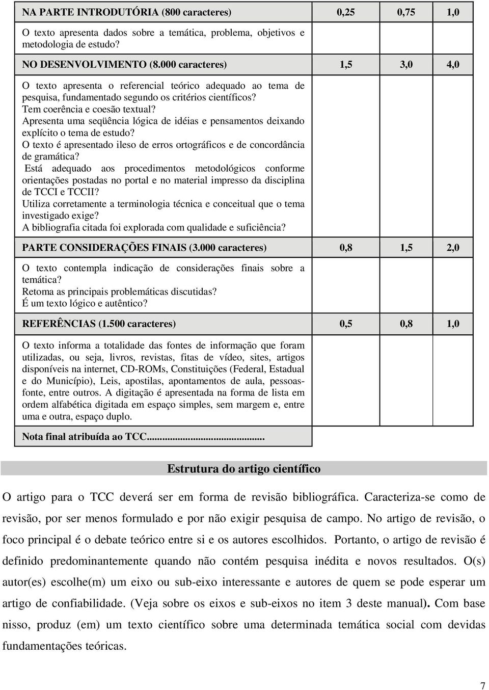 Apresenta uma seqüência lógica de idéias e pensamentos deixando explícito o tema de estudo? O texto é apresentado ileso de erros ortográficos e de concordância de gramática?