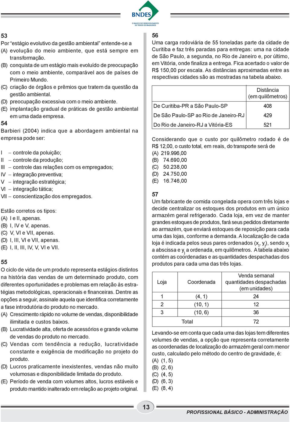 (D) preocupação excessiva com o meio ambiente. (E) implantação gradual de práticas de gestão ambiental em uma dada empresa.