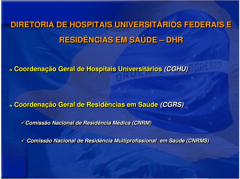 Geral de Residências em Saúde (CGRS) Comissão Nacional de Residência