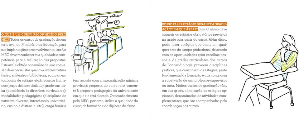 propostas. Este aval é obtido por análise de uma comissão de especialistas quanto a: infraestrutura (salas, anfiteatros, bibliotecas, equipamentos, locais de estágio, etc.