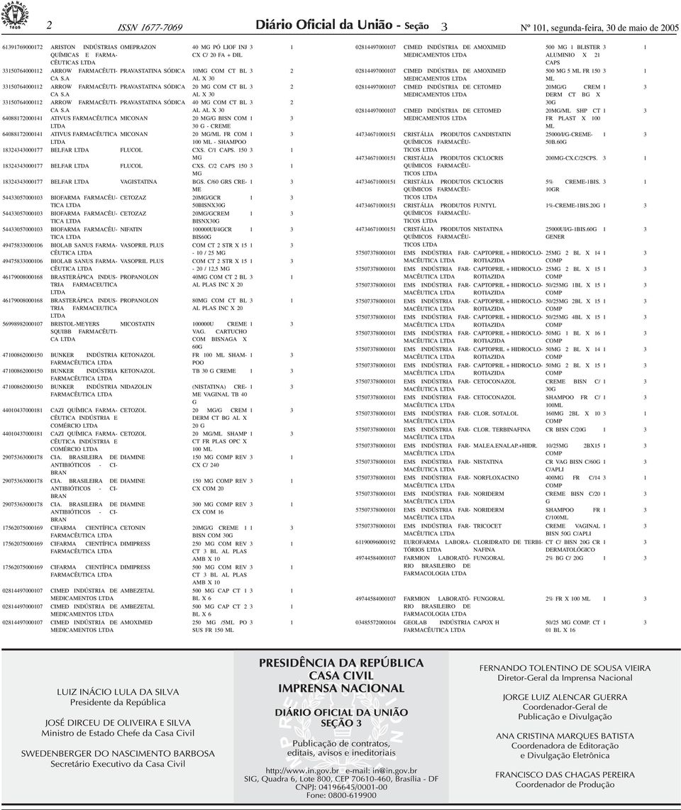 A 150764000112 ARROW FARMACÊUTI- PRAVASTATINA SÓDICA CA S.