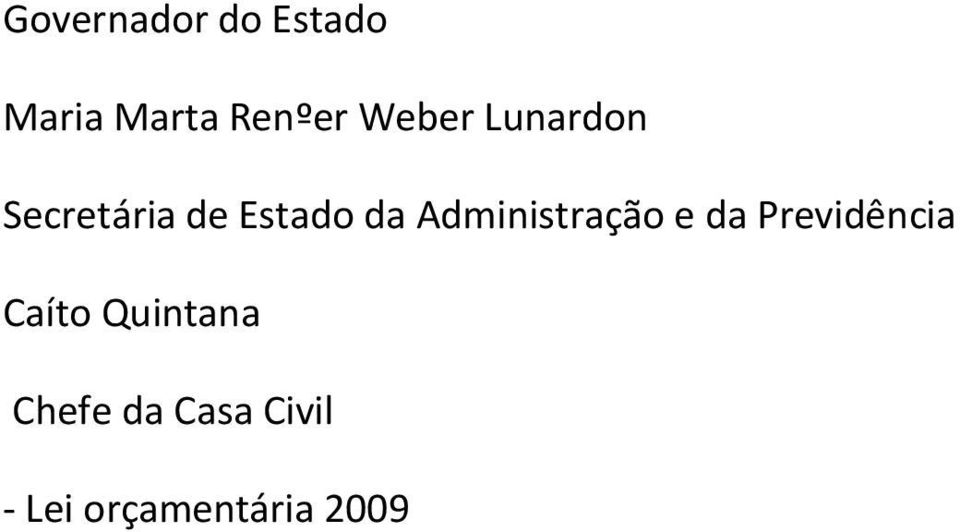 Administração e da Previdência Caíto