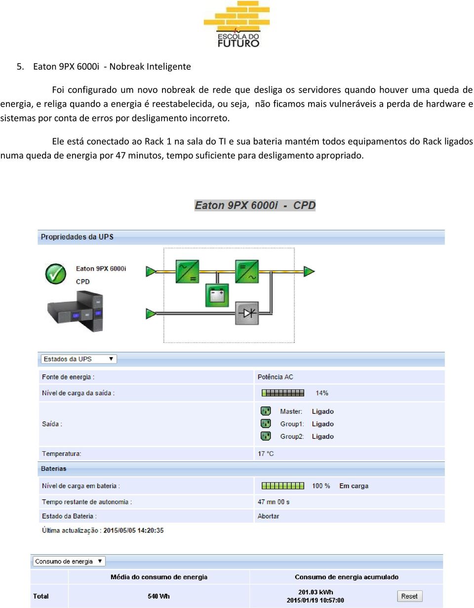 hardware e sistemas por conta de erros por desligamento incorreto.