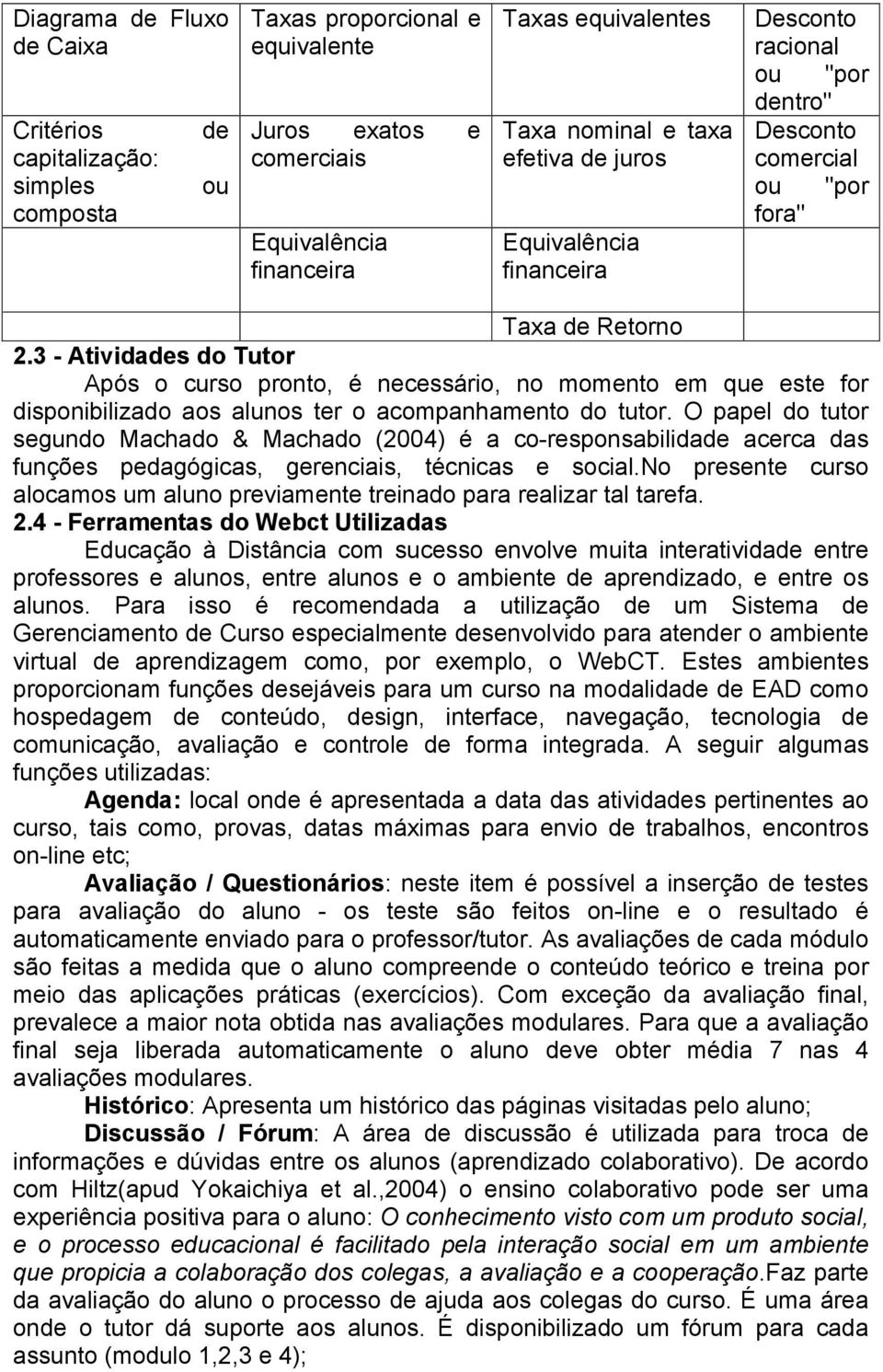 3 - Atividades do Tutor Após o curso pronto, é necessário, no momento em que este for disponibilizado aos alunos ter o acompanhamento do tutor.