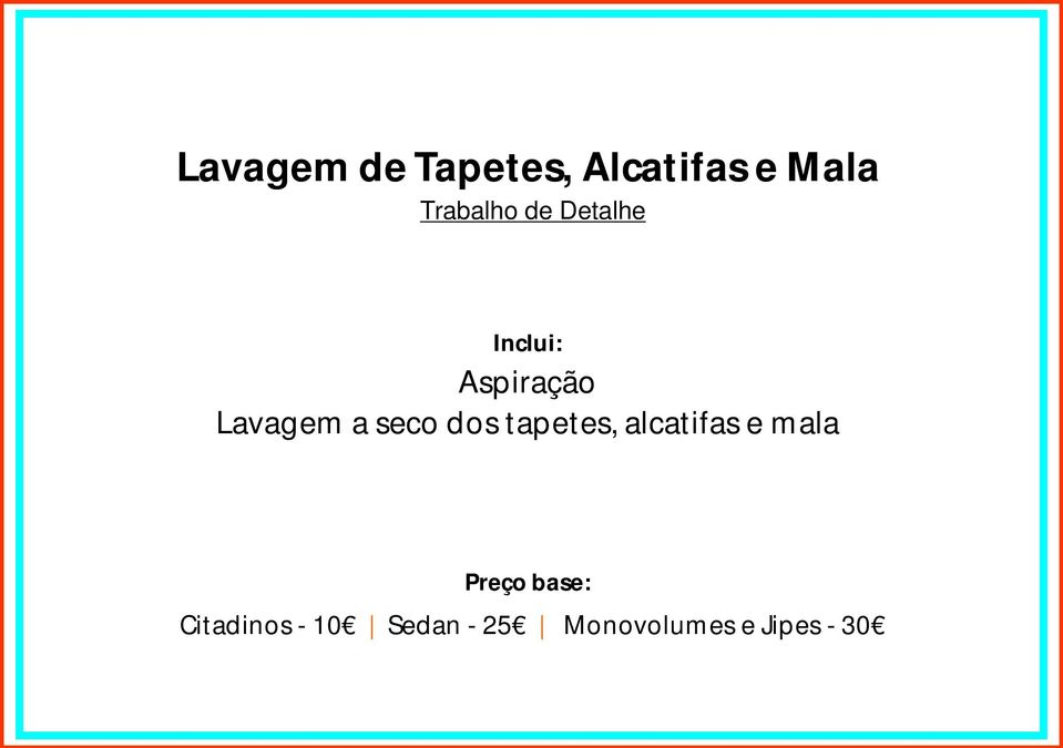 seco dos tapetes, alcatifas e mala Preço