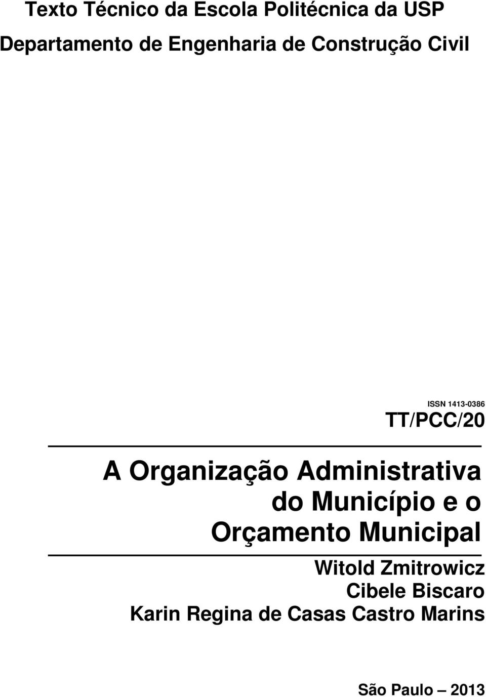 Organização Administrativa do Município e o Orçamento Municipal