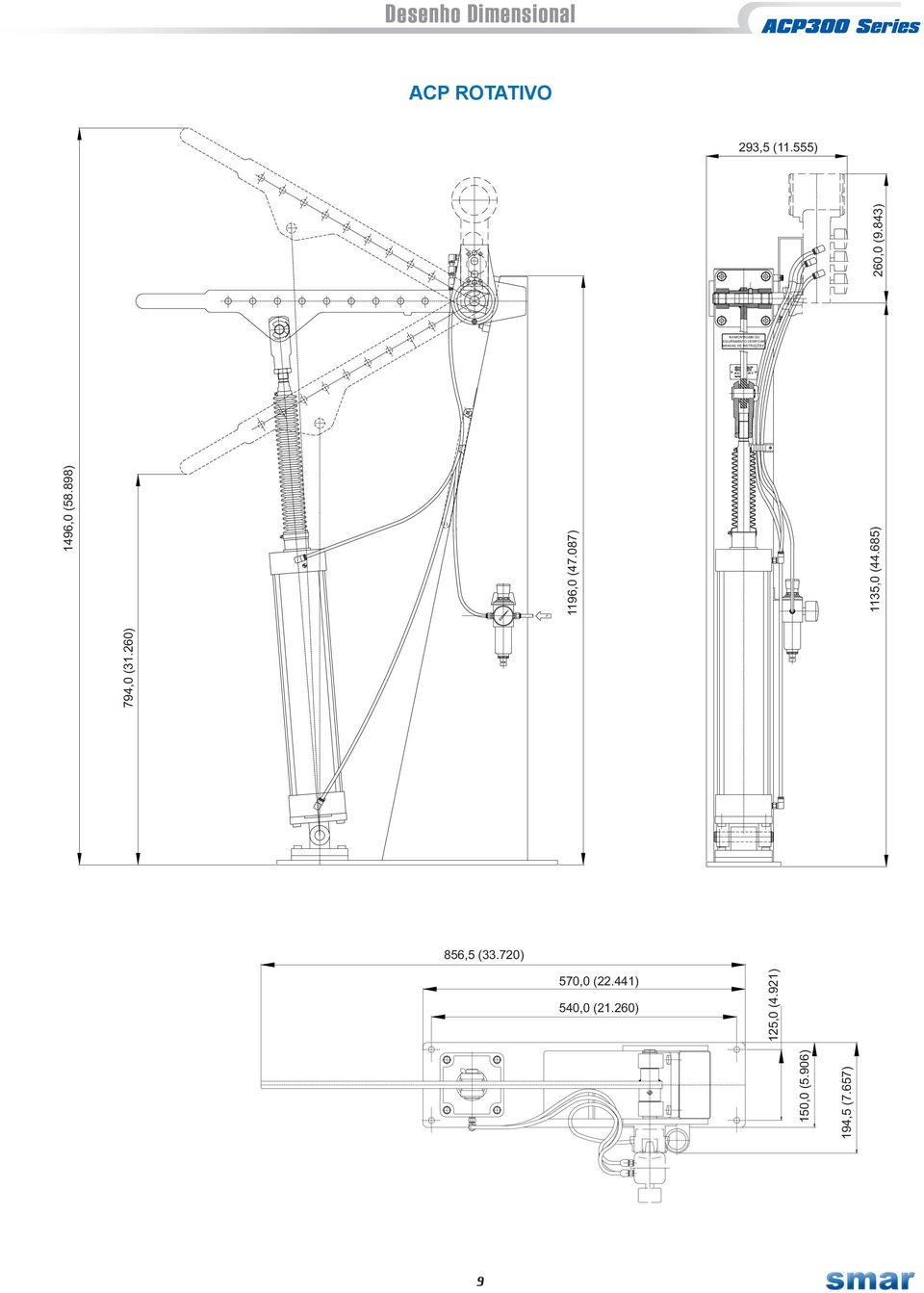 087) NA MONTAGEM DO EQUIPAMENTO VERIFICAR MANUAL DE INSTRUÇÕES 1135,0