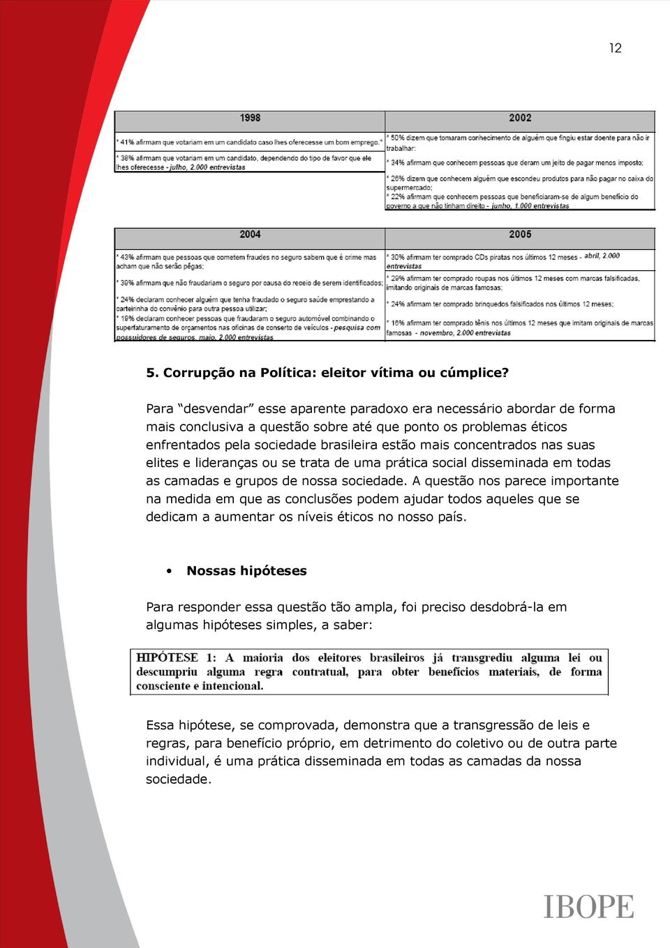 nas suas elites e lideranças ou se trata de uma prática social disseminada em todas as camadas e grupos de nossa sociedade.