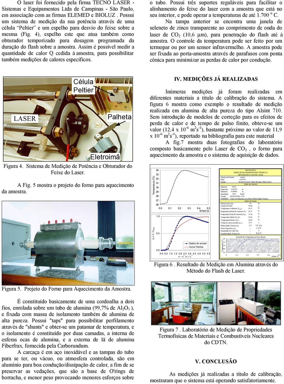 4), espelho este que atua também como obturador temporizado para dosagem programada da duração do flash sobre a amostra.